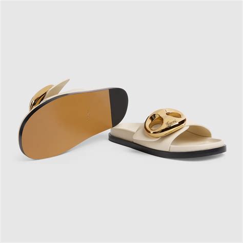 gucci donald trump slippers|Women's Gucci Marina chain slide sandal .